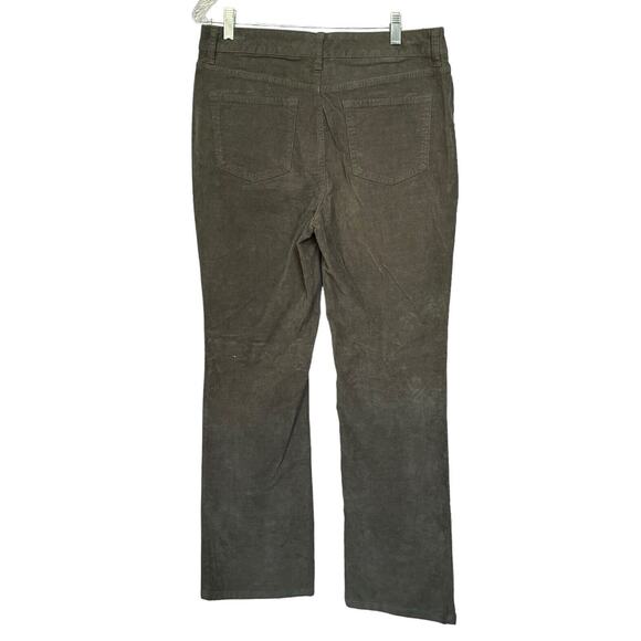 St Johns Bay Straight Fit 12 Corduroy Secretly Slender Boot Cut Pant Jean Green - Picture 2 of 6